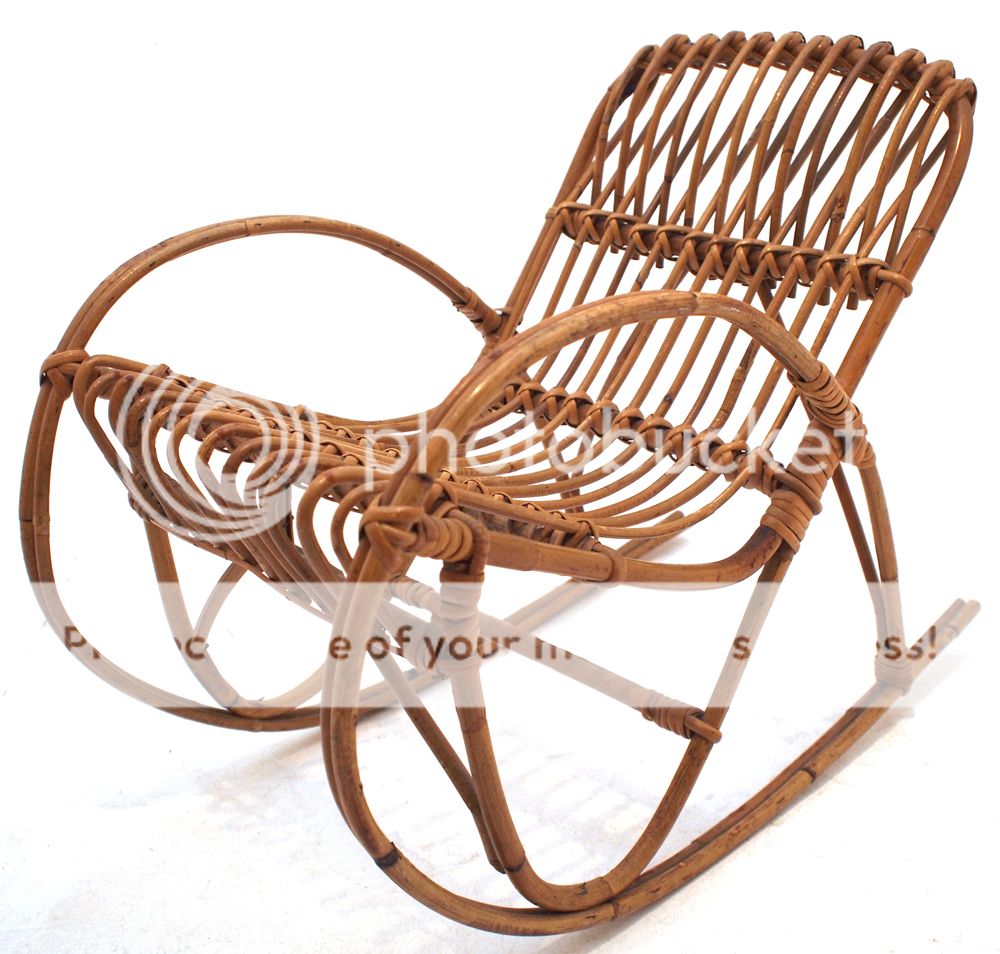 Vintage Cane Childs Rocking Chair Retro Mid Century Furniture eBay